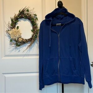 Men’s Royal Blue Zip-Up Hoodie Size XL